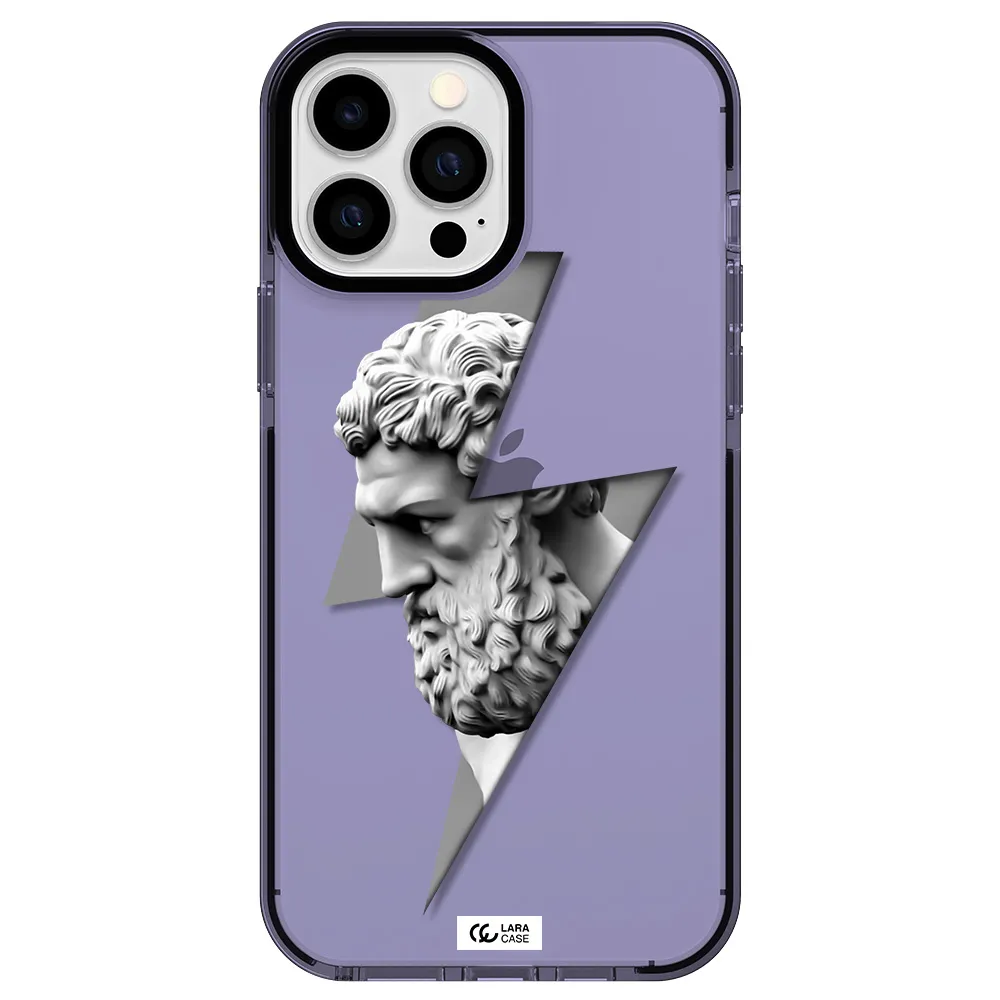 a statue of a man with a beard Apple iPhone 13 Pro Max impact Lilac Case