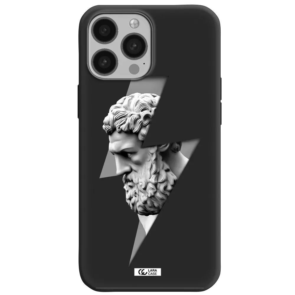 a statue of a man with a beard Apple iPhone 13 Pro Silicone black Case