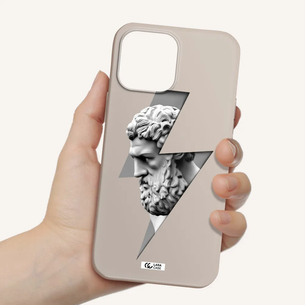 a statue of a man with a beard Apple iPhone 13 Pro Silicone Stone Case