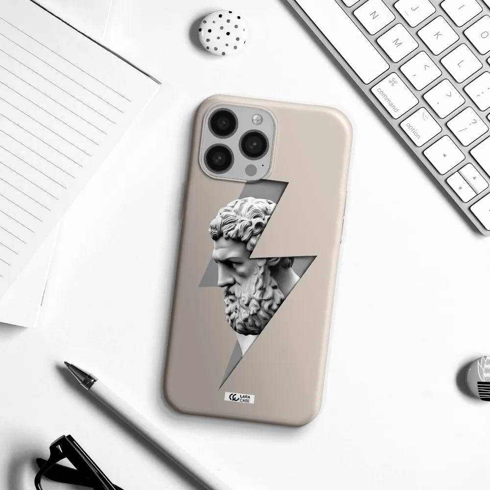 a statue of a man with a beard Apple iPhone 13 Pro Silicone Stone Case