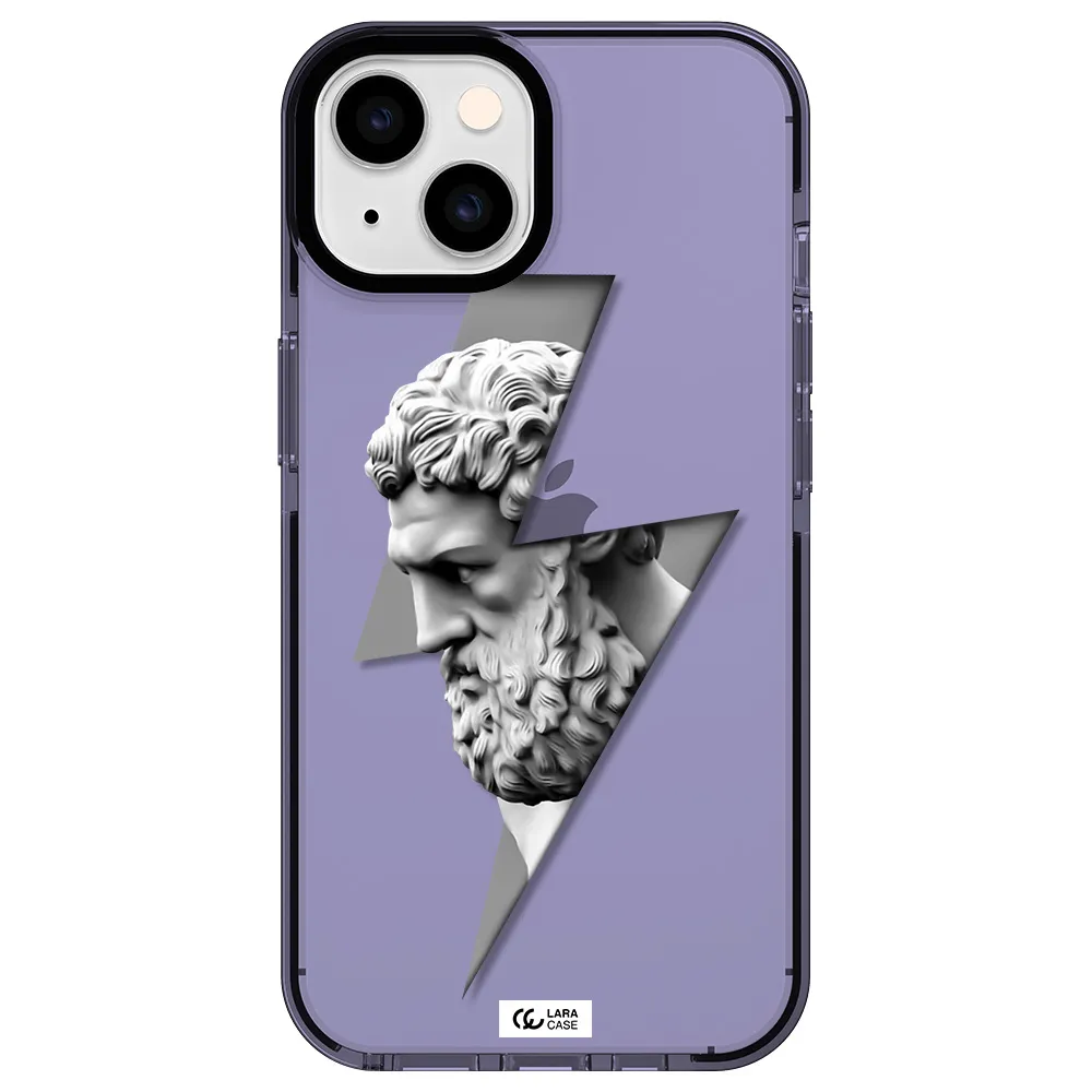 a statue of a man with a beard Apple iPhone 14 impact Lilac Case