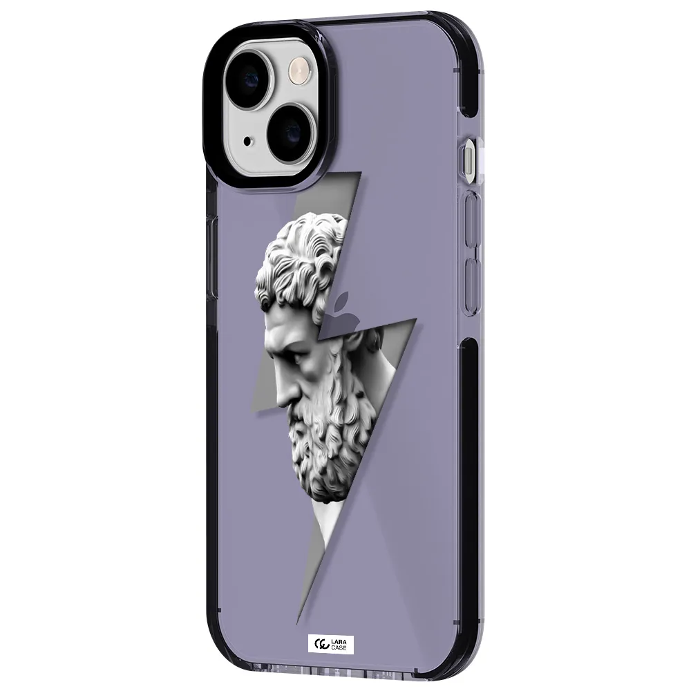 a statue of a man with a beard Apple iPhone 14 impact Lilac Case