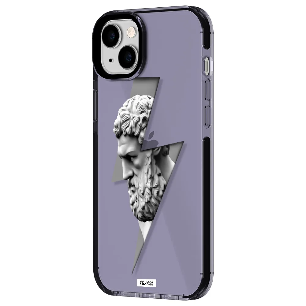 a statue of a man with a beard Apple iPhone 14 plus impact Lilac Case
