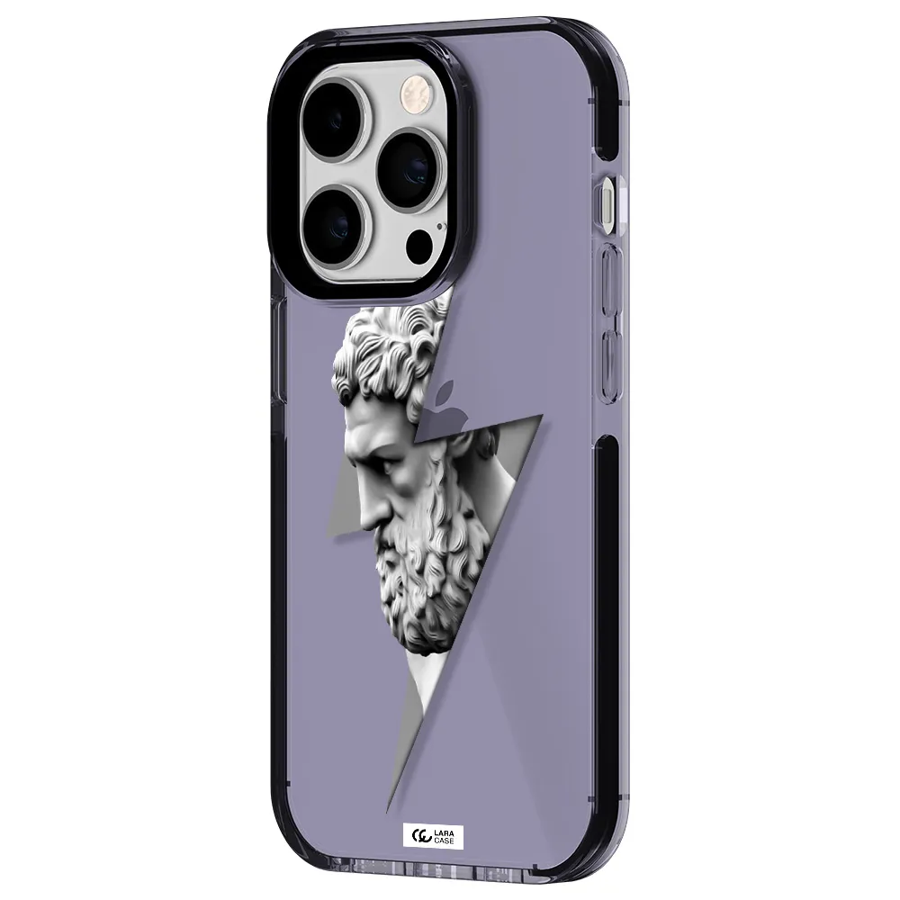 a statue of a man with a beard Apple iPhone 14 pro impact Lilac Case