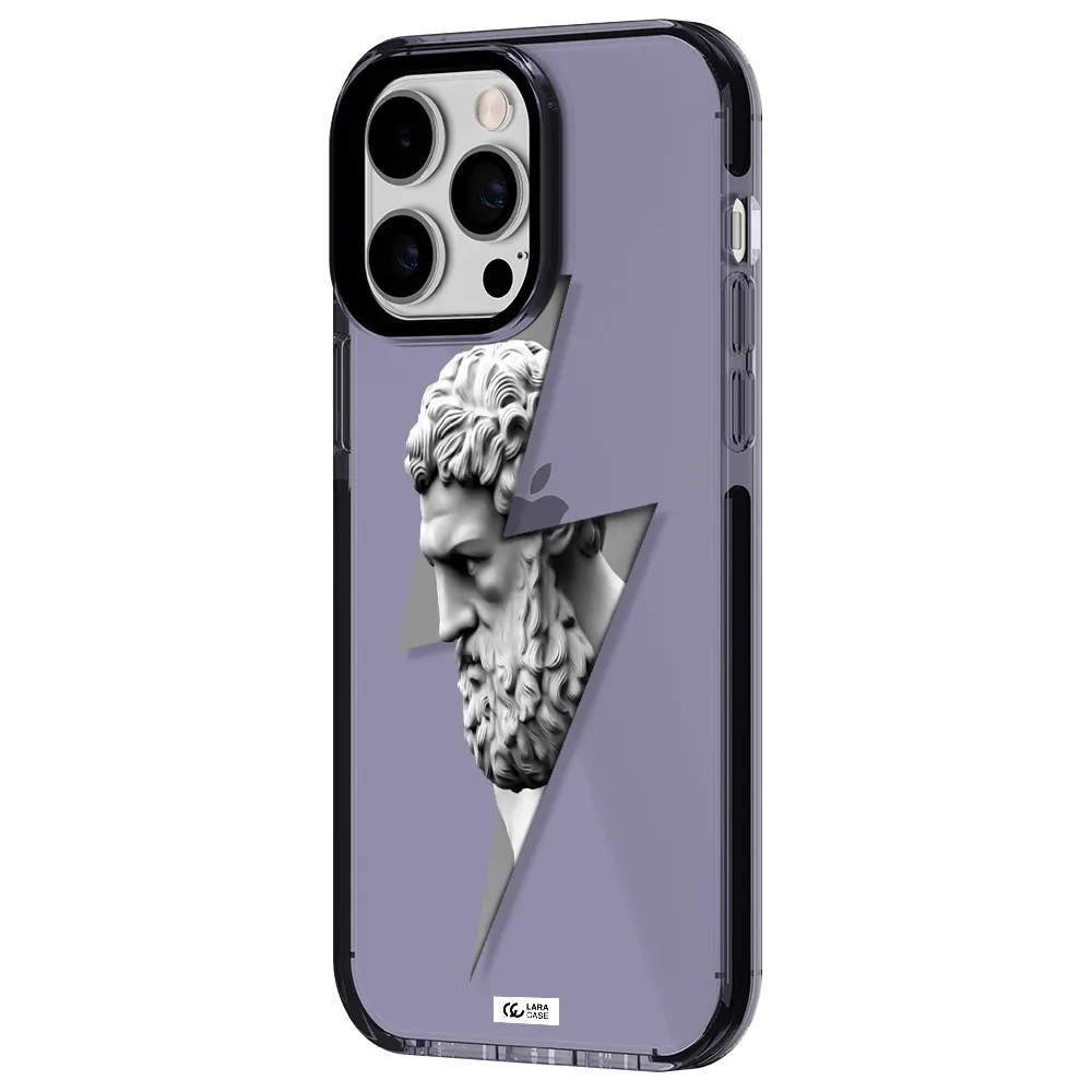 a statue of a man with a beard Apple iPhone 14 pro max impact Lilac Case