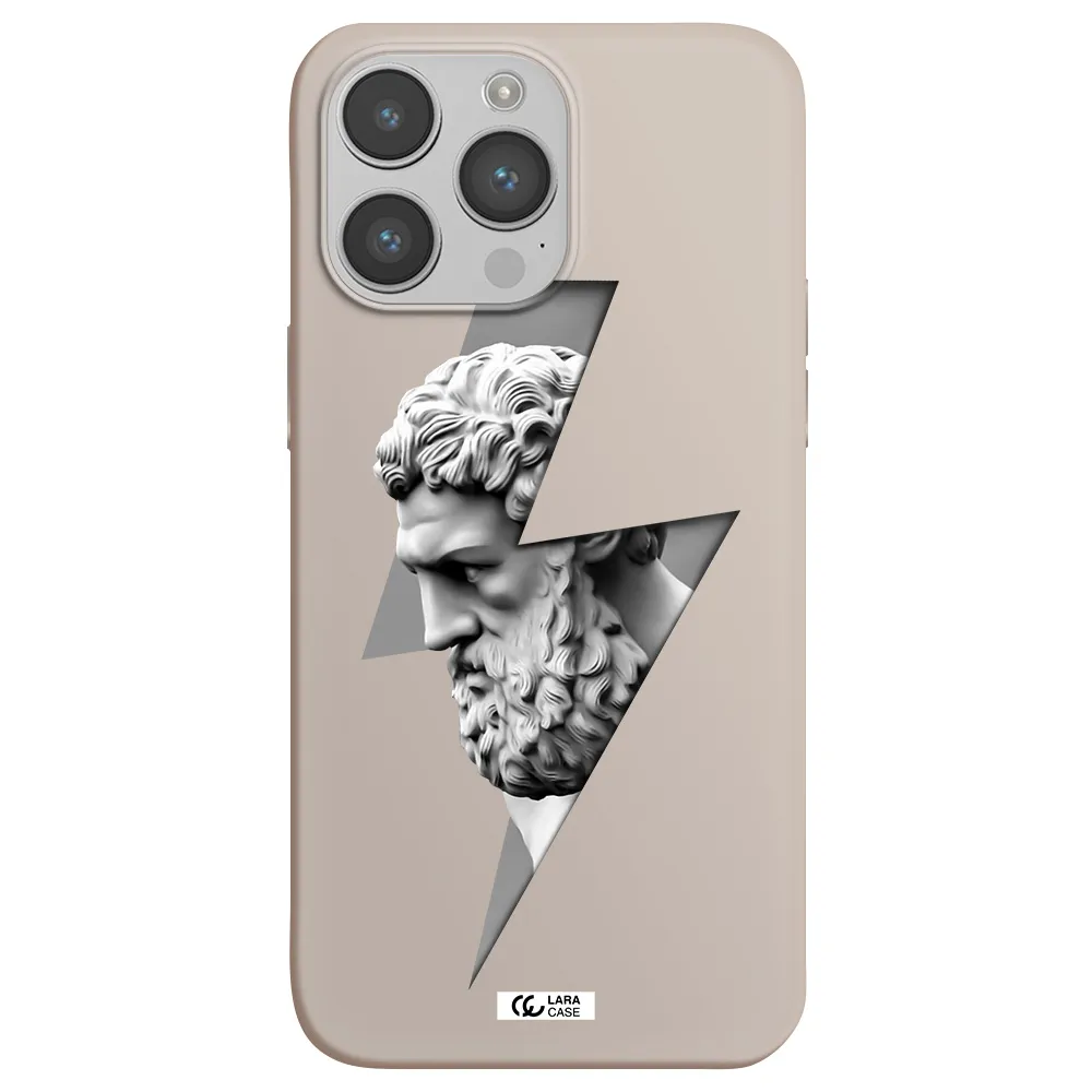 a statue of a man with a beard Apple iPhone 14 pro Silicone Stone Case