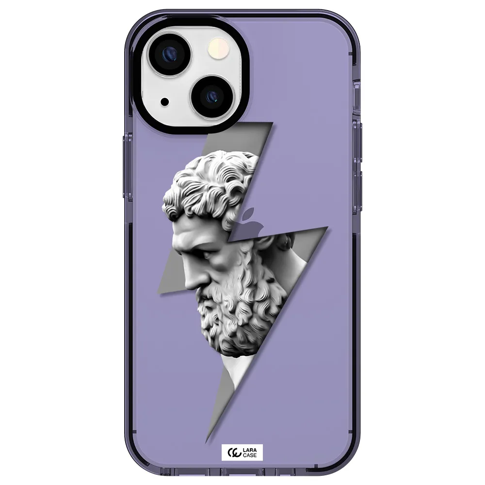 a statue of a man with a beard Apple iPhone 15 impact Lilac Case