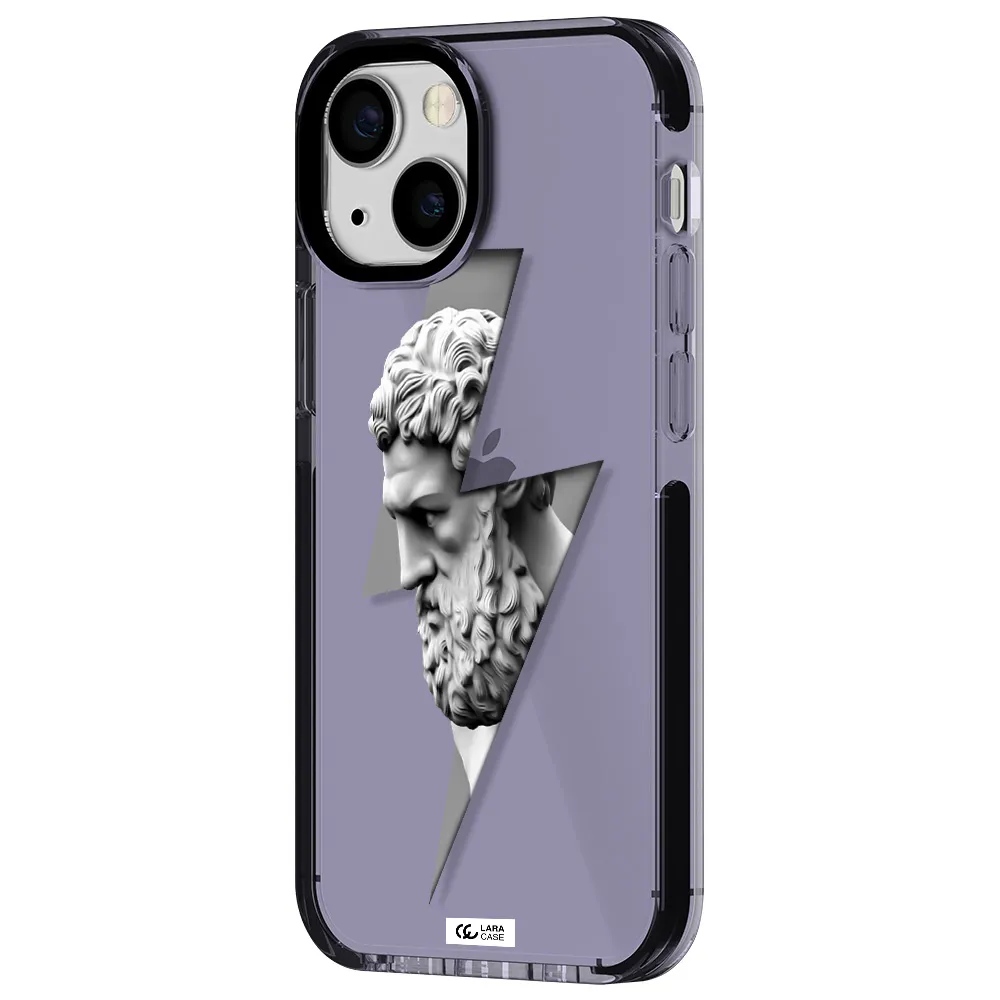 a statue of a man with a beard Apple iPhone 15 impact Lilac Case