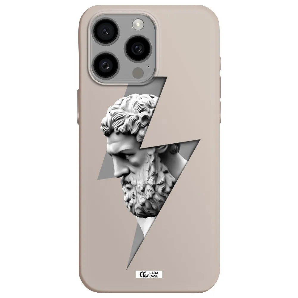 a statue of a man with a beard Apple Iphone 15 Pro max Silicone Stone Case