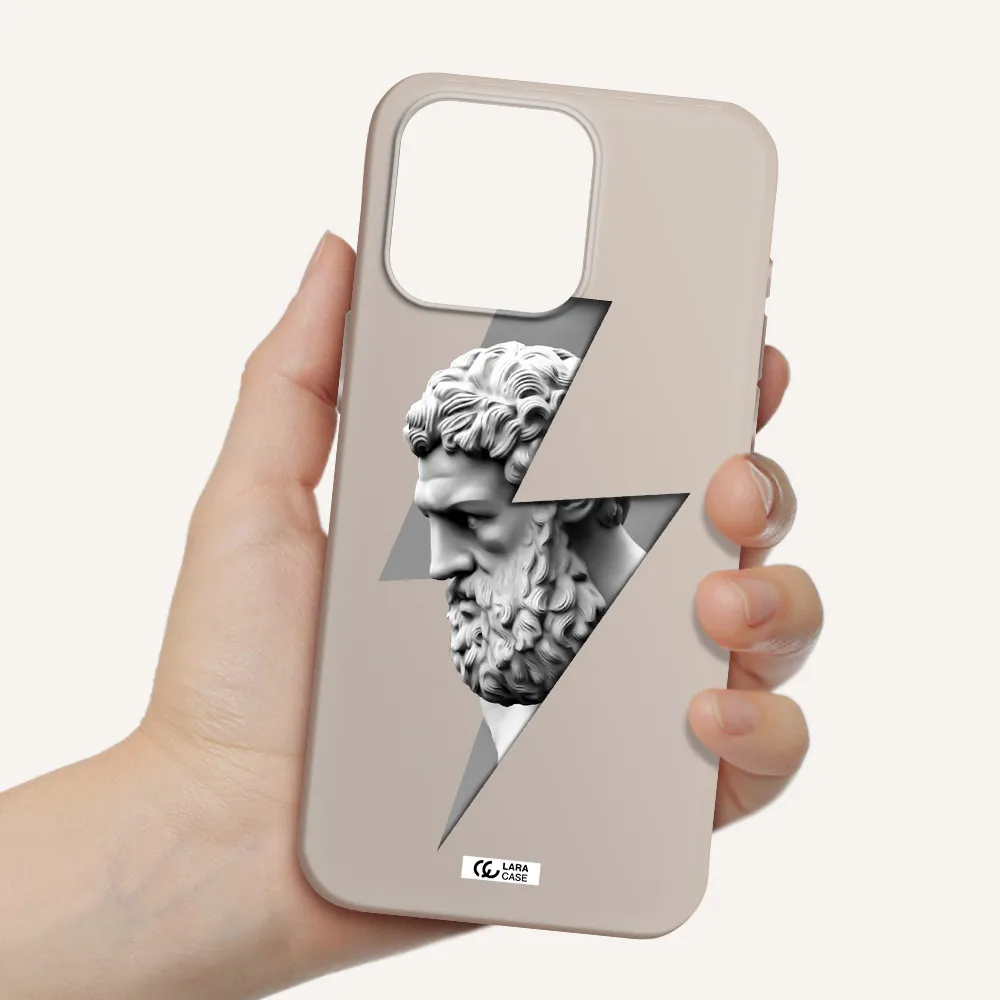 a statue of a man with a beard Apple Iphone 15 Pro max Silicone Stone Case