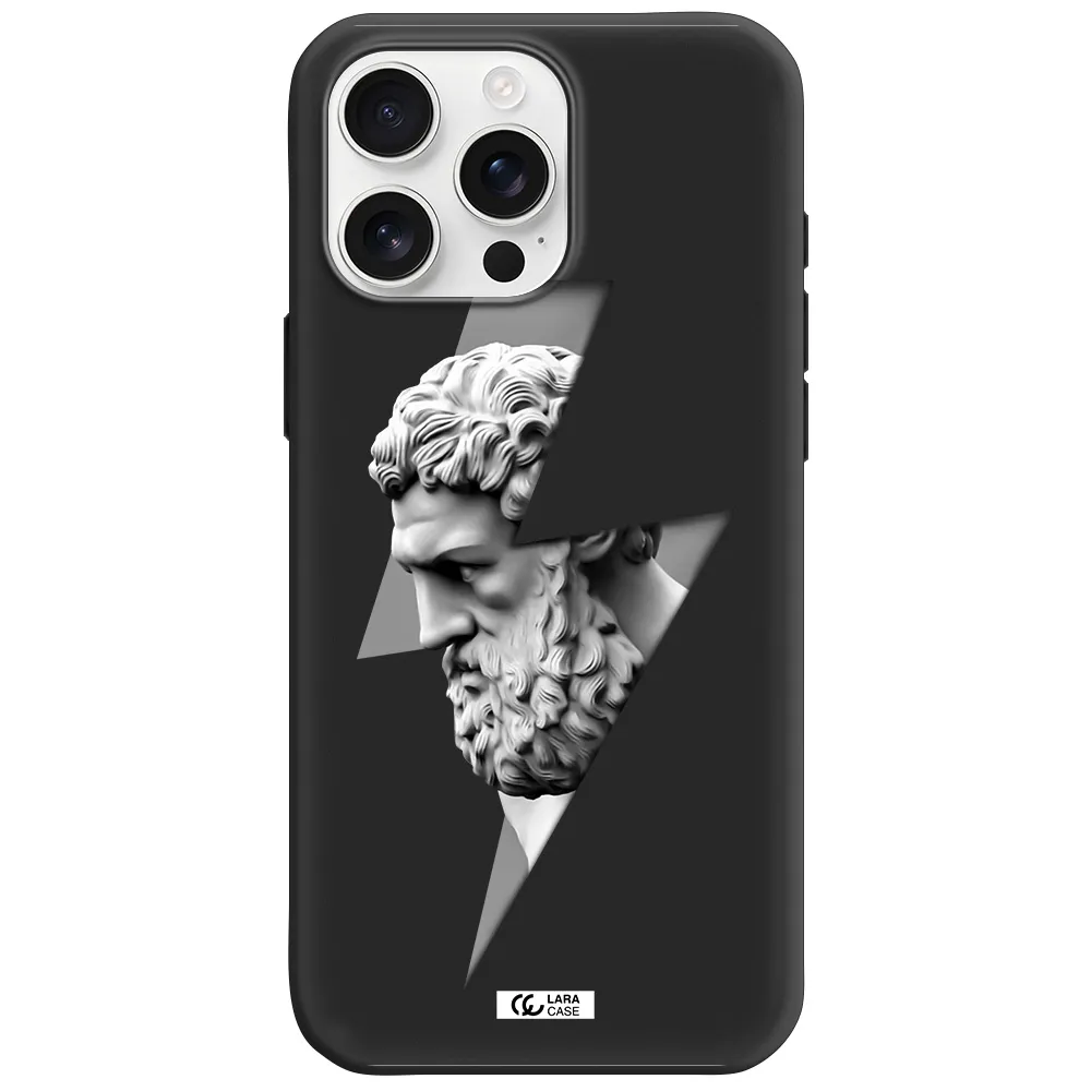 A Statue Of A Man With A Beard Apple Iphone 16 Pro Max Silicone Black Case