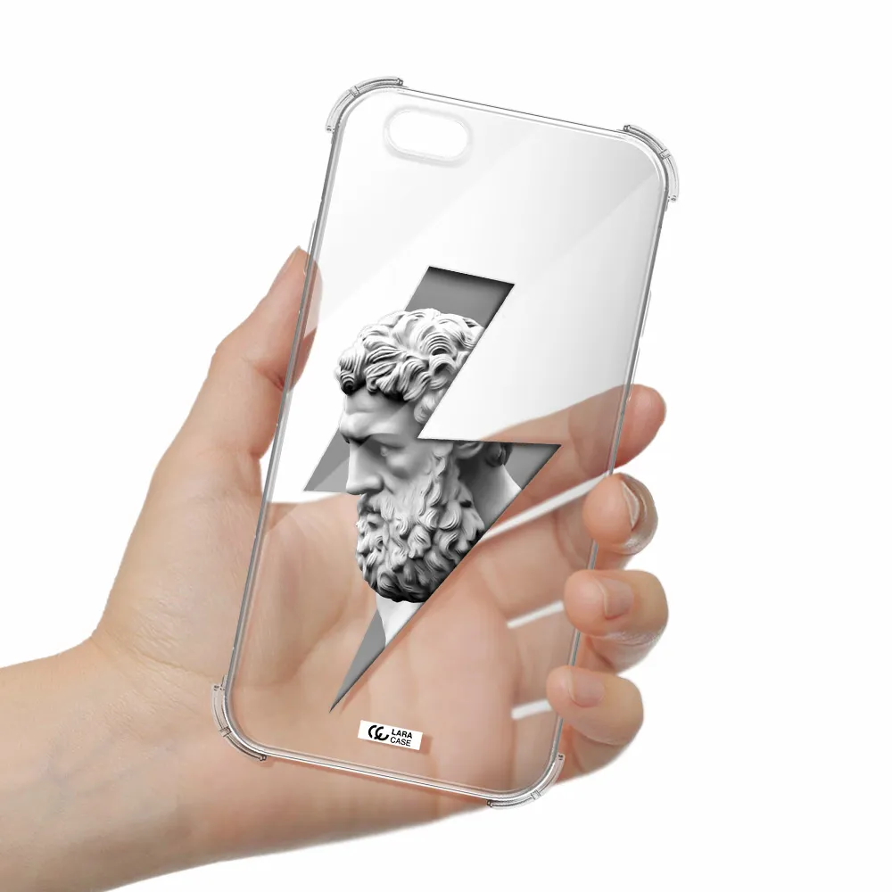 a statue of a man with a beard Apple iPhone 6 Clear PC Case