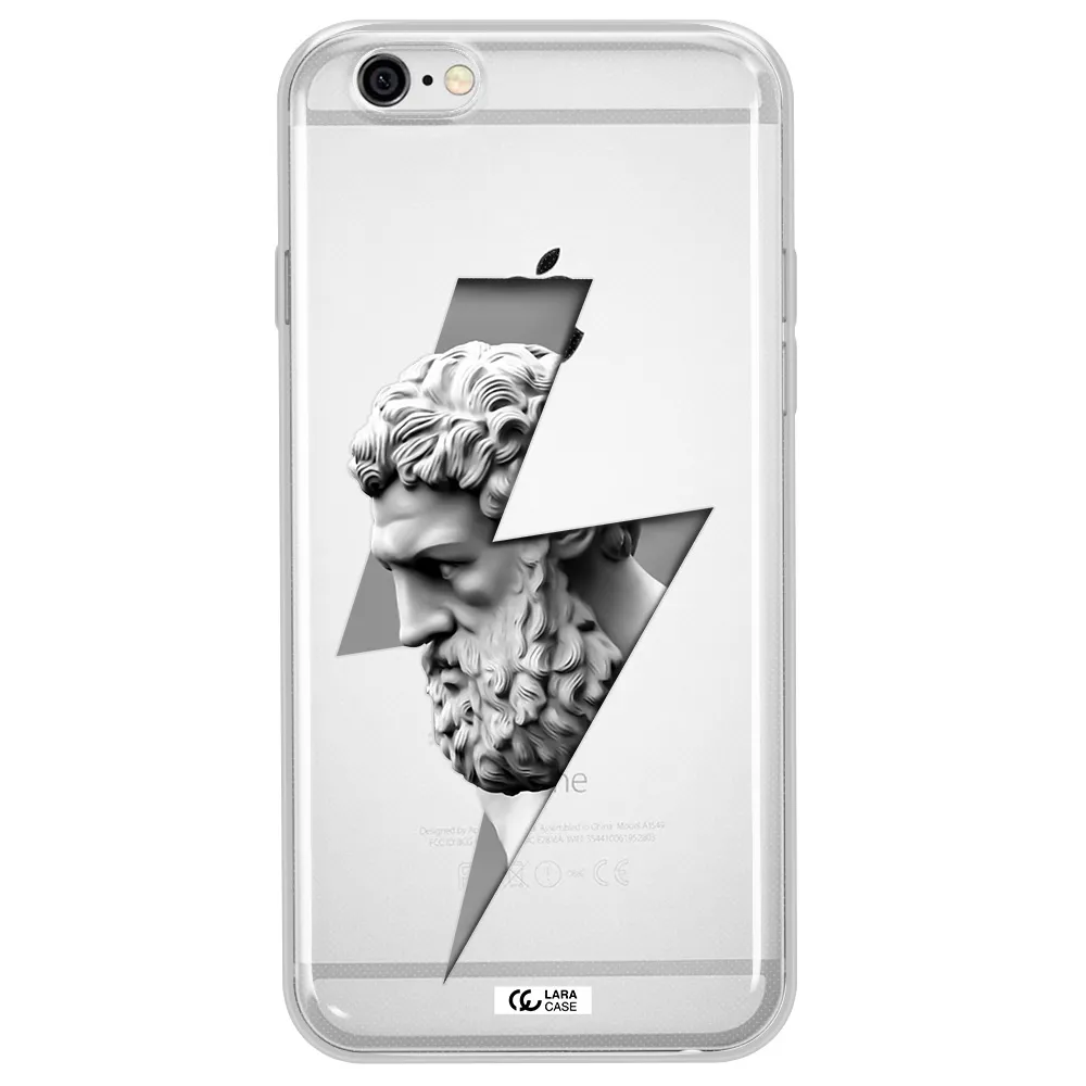 a statue of a man with a beard Apple iPhone 6 Clear TPU Case