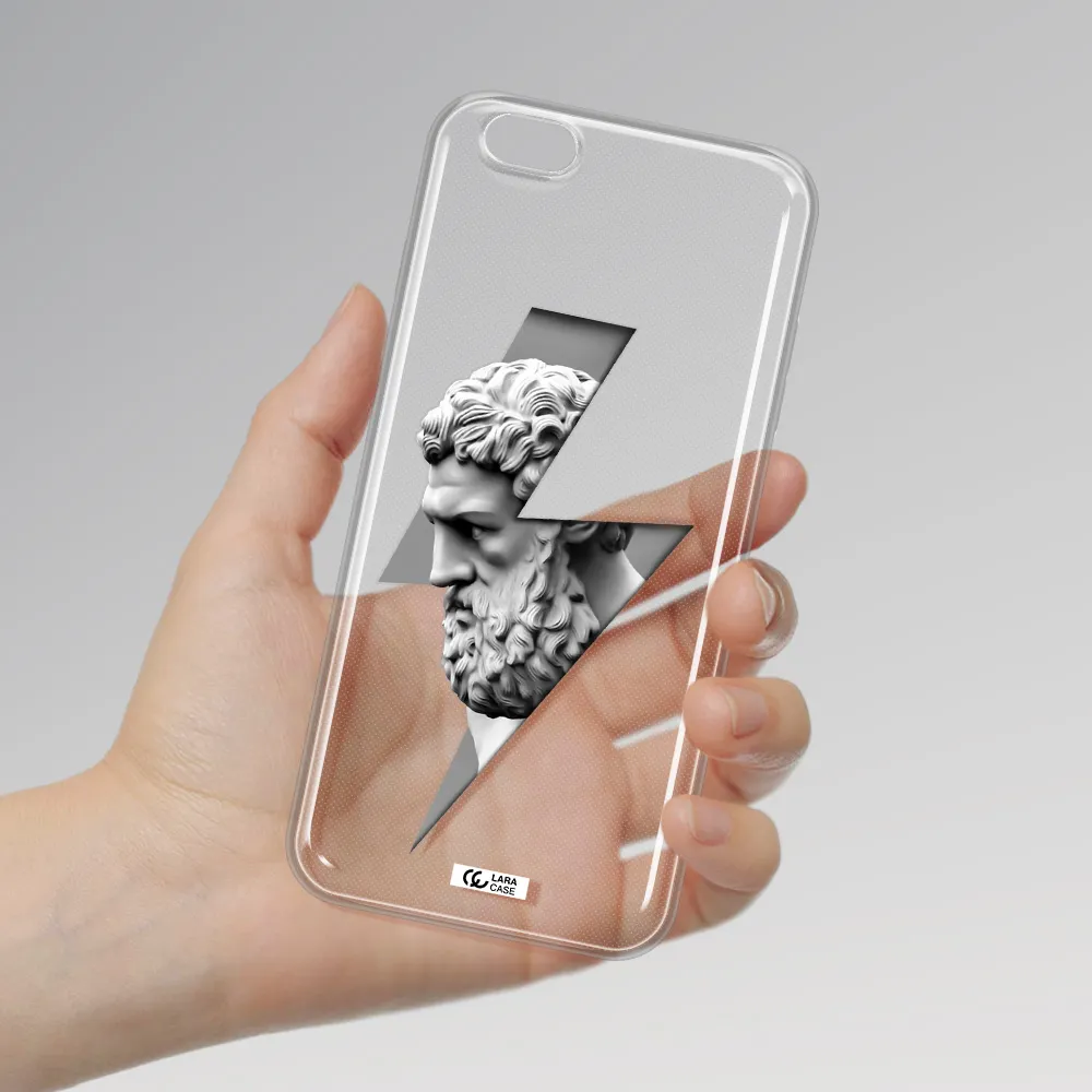 a statue of a man with a beard Apple iPhone 6 s plus Clear TPU Case