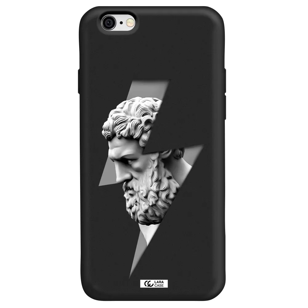 a statue of a man with a beard Apple iPhone 6 Silicone black Case