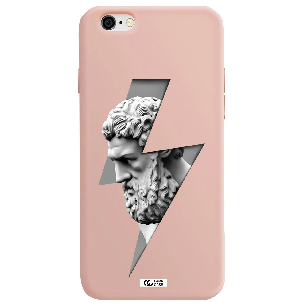 a statue of a man with a beard Apple iPhone 6 Silicone pastel pink Case