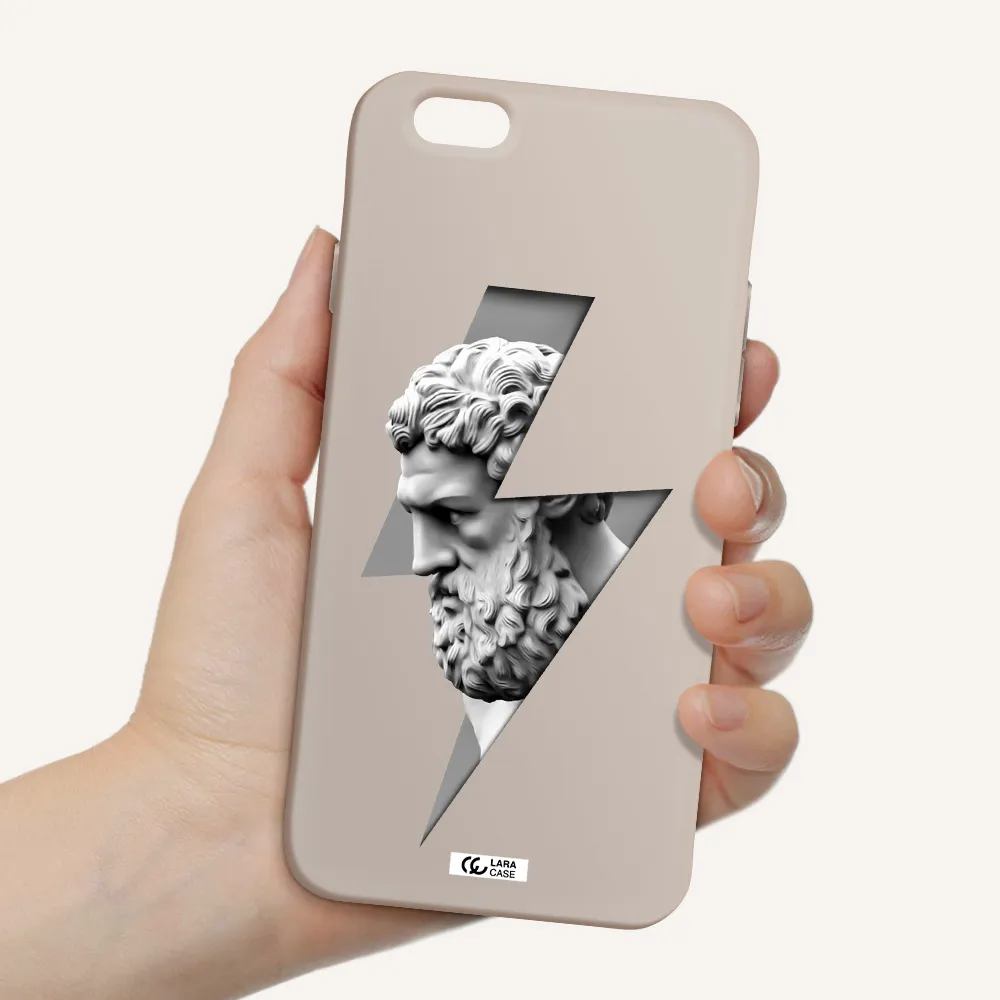 a statue of a man with a beard Apple iPhone 6 Silicone Stone Case