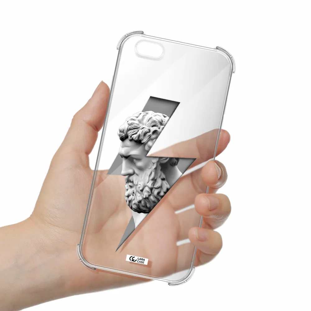 a statue of a man with a beard Apple iPhone 6S Clear PC Case