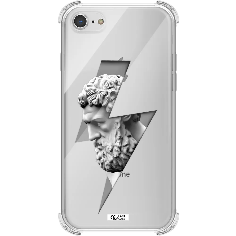 a statue of a man with a beard Apple iPhone 7 Clear PC Case