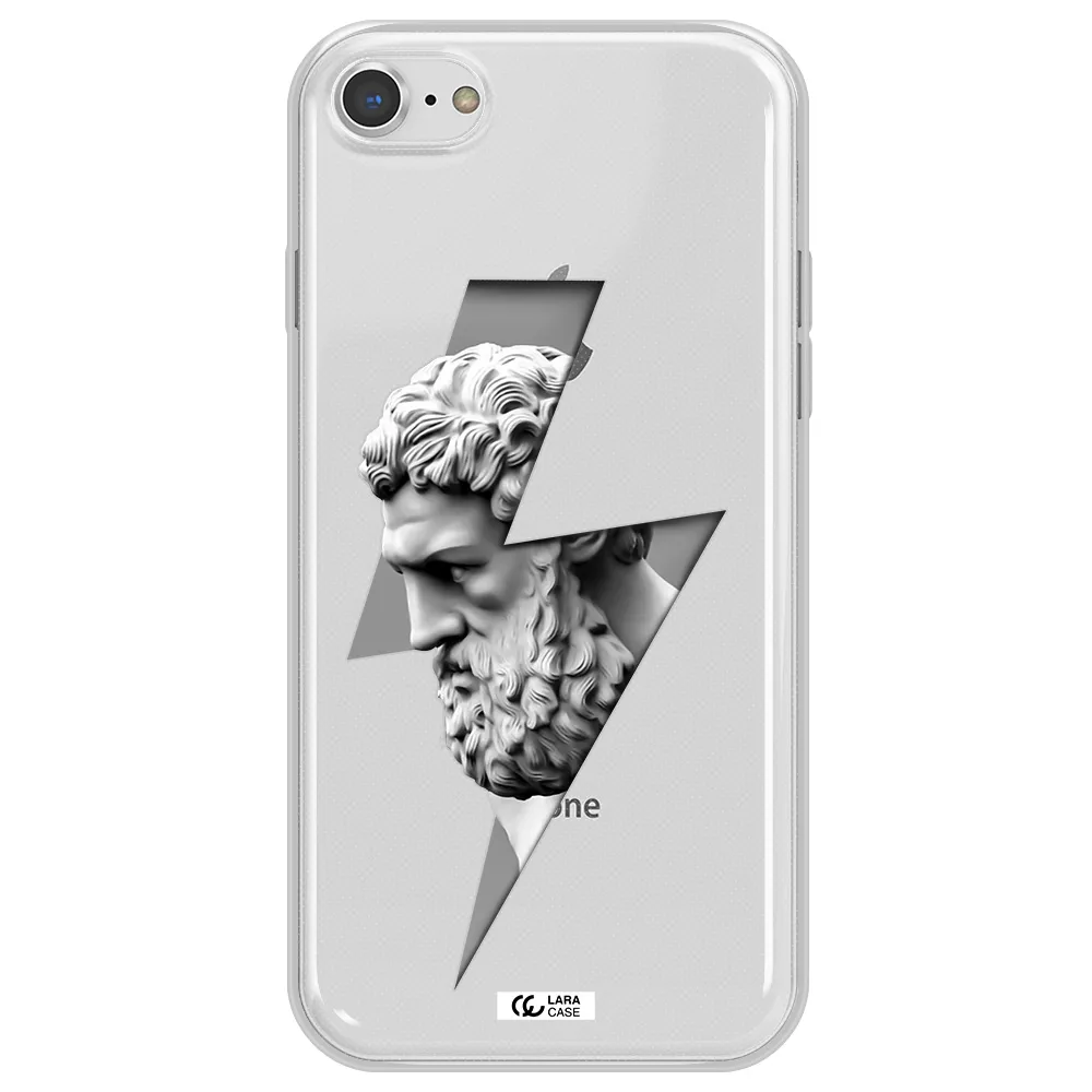 a statue of a man with a beard Apple iPhone 7 Clear TPU Case