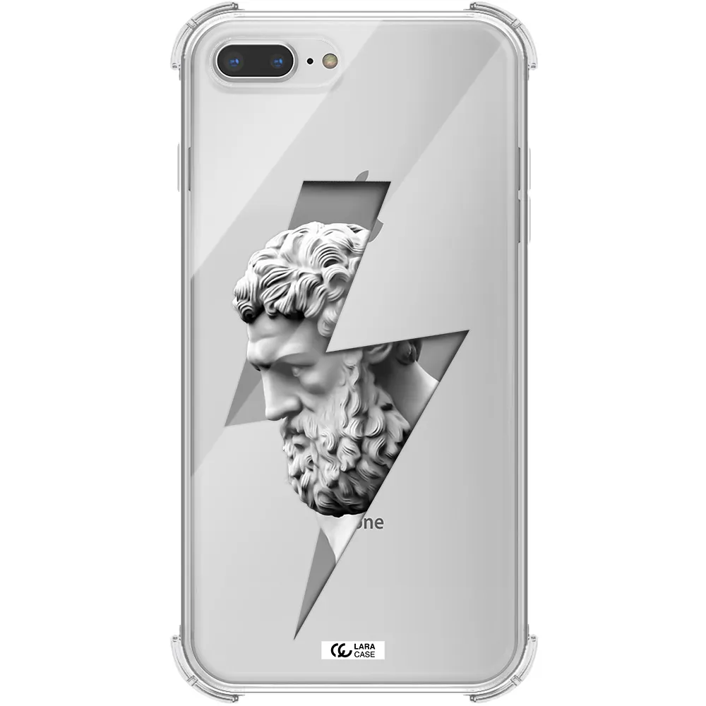 a statue of a man with a beard Apple iPhone 7 plus Clear PC Case