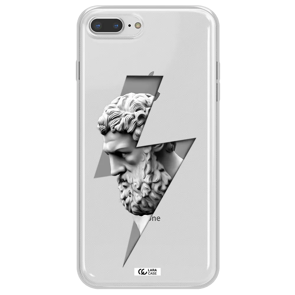 a statue of a man with a beard Apple iPhone 8 plus Clear TPU Case