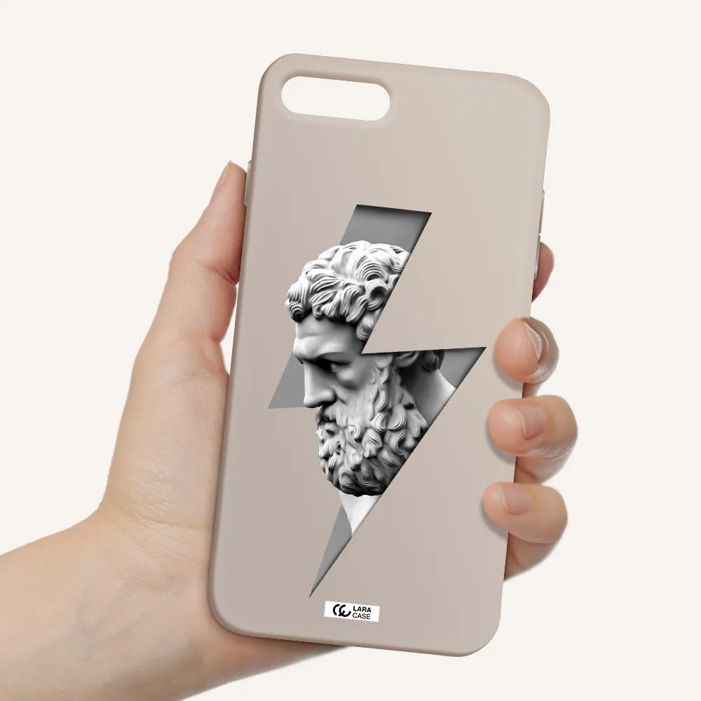 a statue of a man with a beard Apple iPhone 8 plus Silicone Stone Case