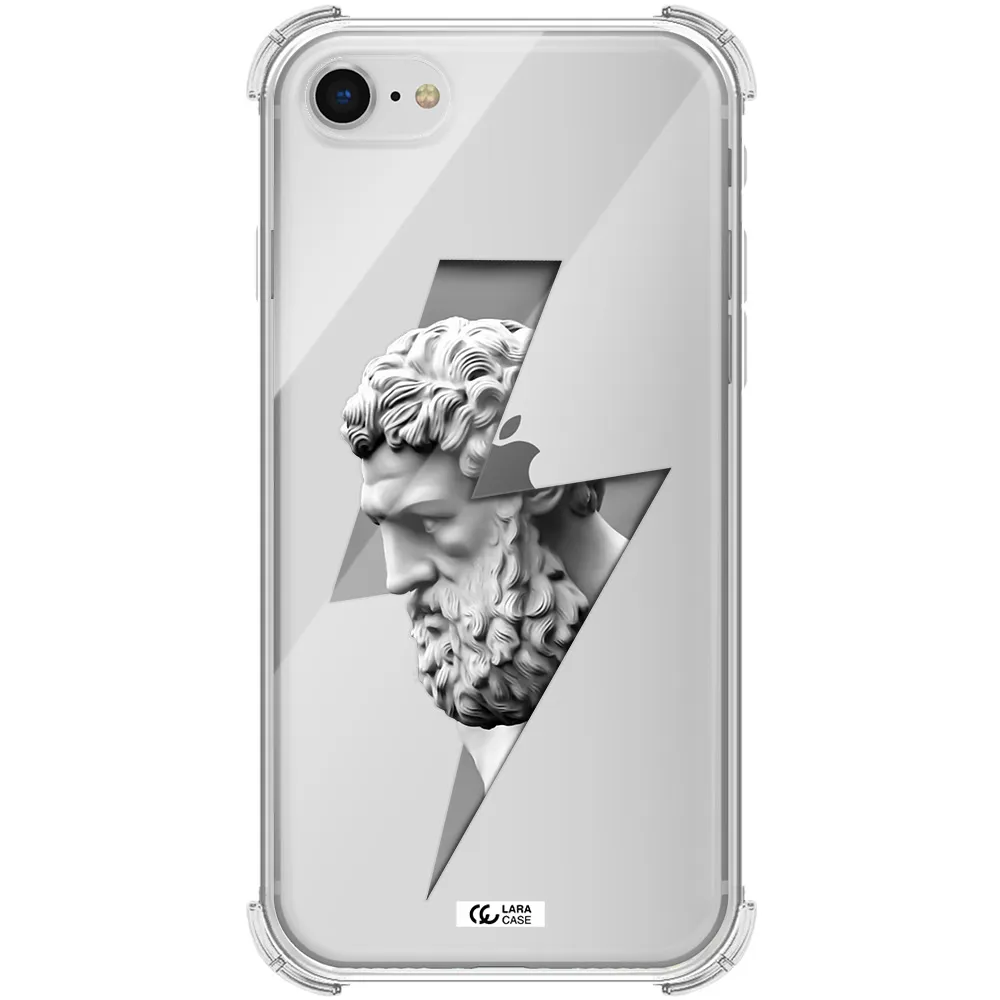 a statue of a man with a beard Apple iPhone se 2020 Clear PC Case