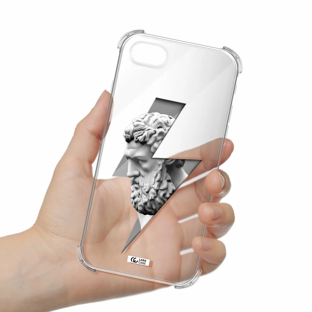 a statue of a man with a beard Apple iPhone se 2020 Clear PC Case