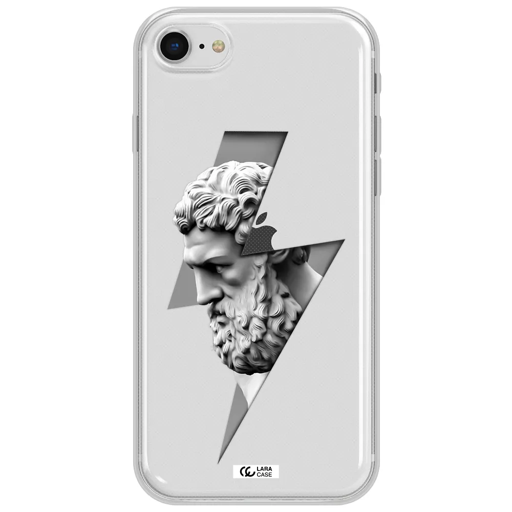 A Statue Of A Man With A Beard Apple Iphone Se 2020 Clear Tpu Case