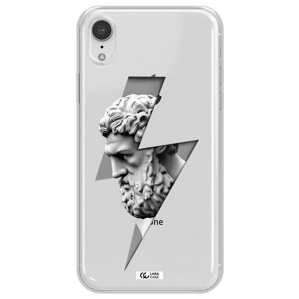 a statue of a man with a beard Apple iPhone XR Clear TPU Case