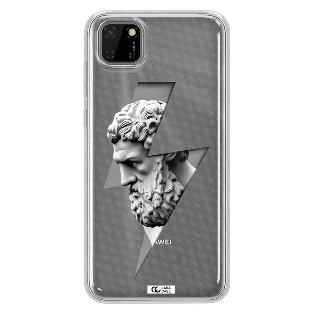 a statue of a man with a beard Huawei Honor 9S Clear TPU Case