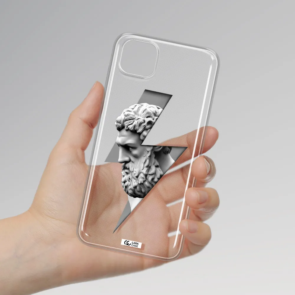 a statue of a man with a beard Huawei Honor 9S Clear TPU Case