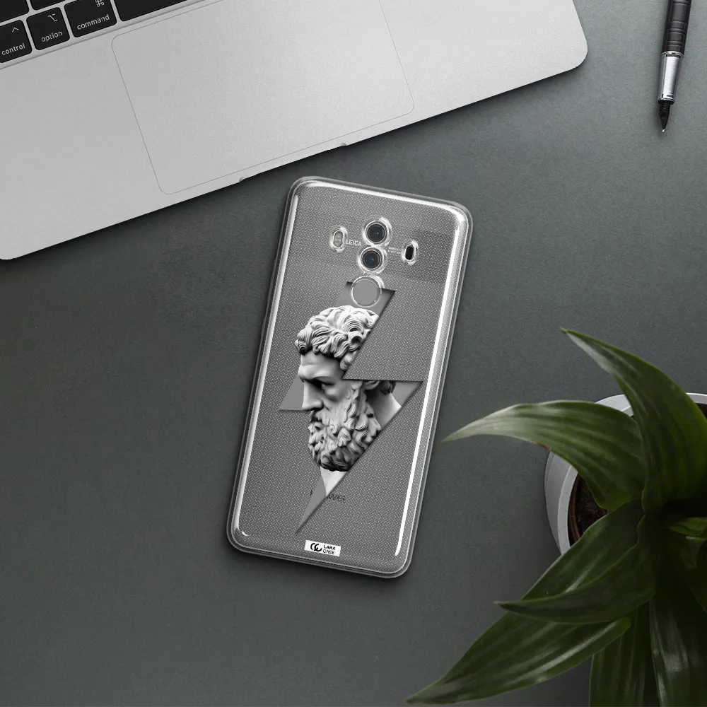 a statue of a man with a beard Huawei Mate 10 Pro Clear TPU Case