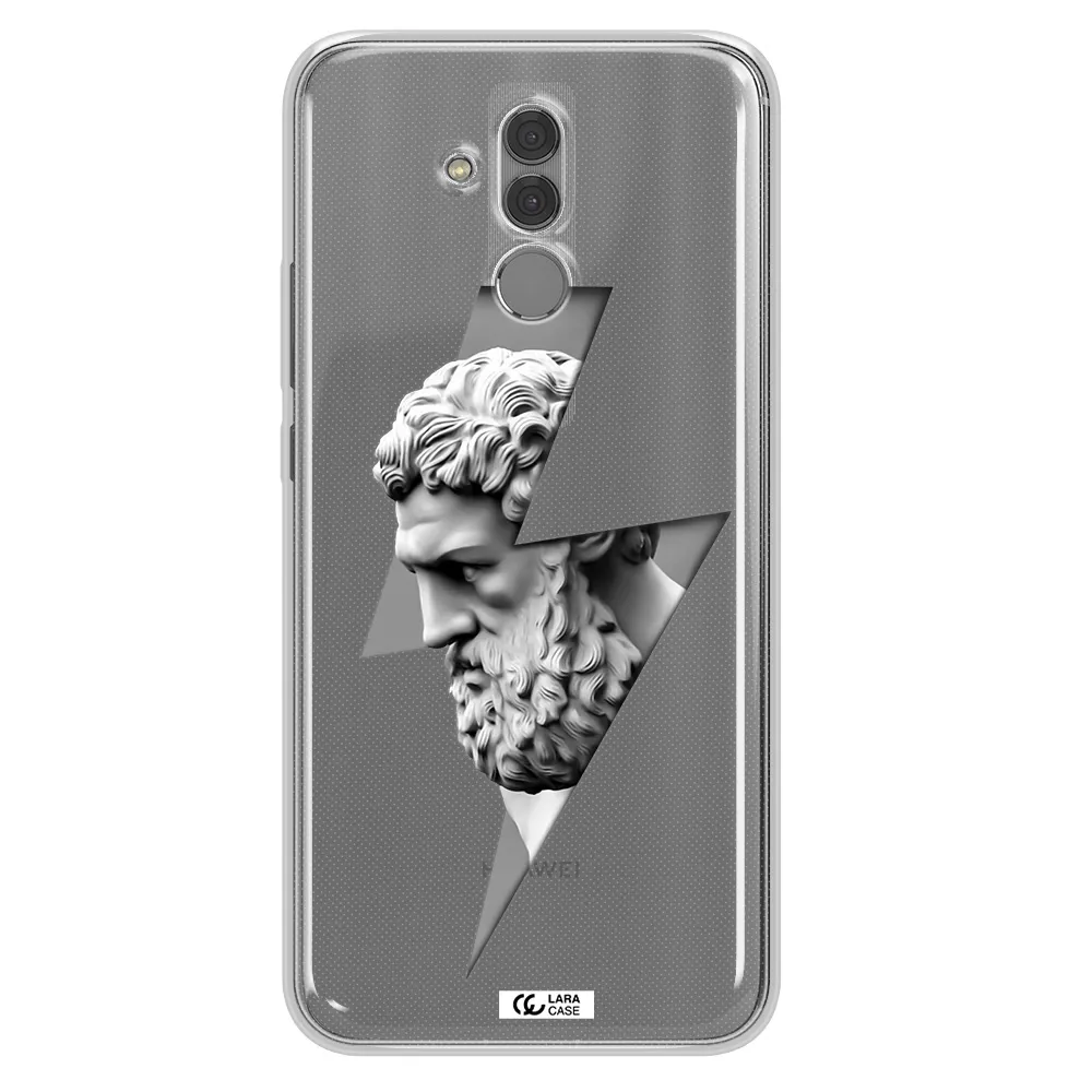 a statue of a man with a beard Huawei Mate 20 Lite Clear TPU Case