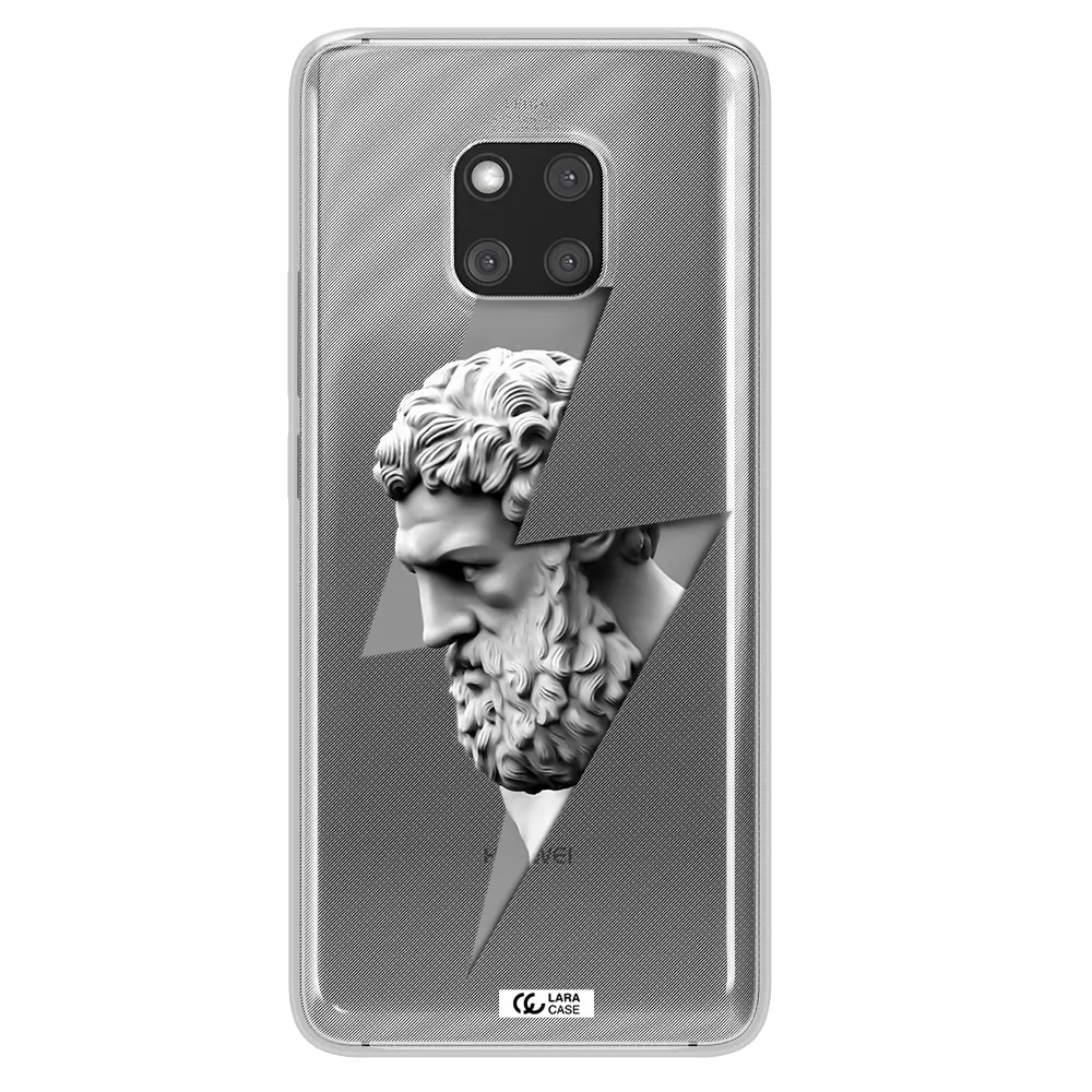 a statue of a man with a beard Huawei Mate 20 Pro Clear TPU Case