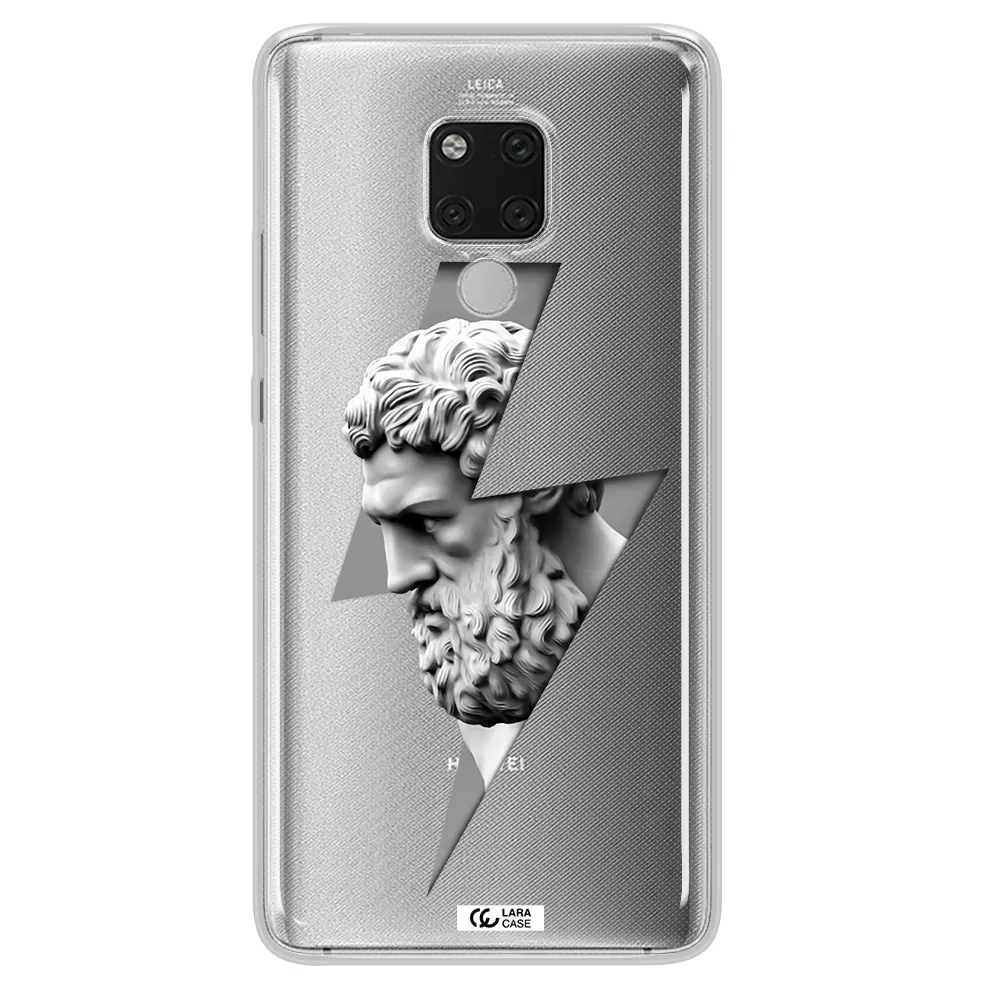 a statue of a man with a beard Huawei Mate 20X Clear TPU Case