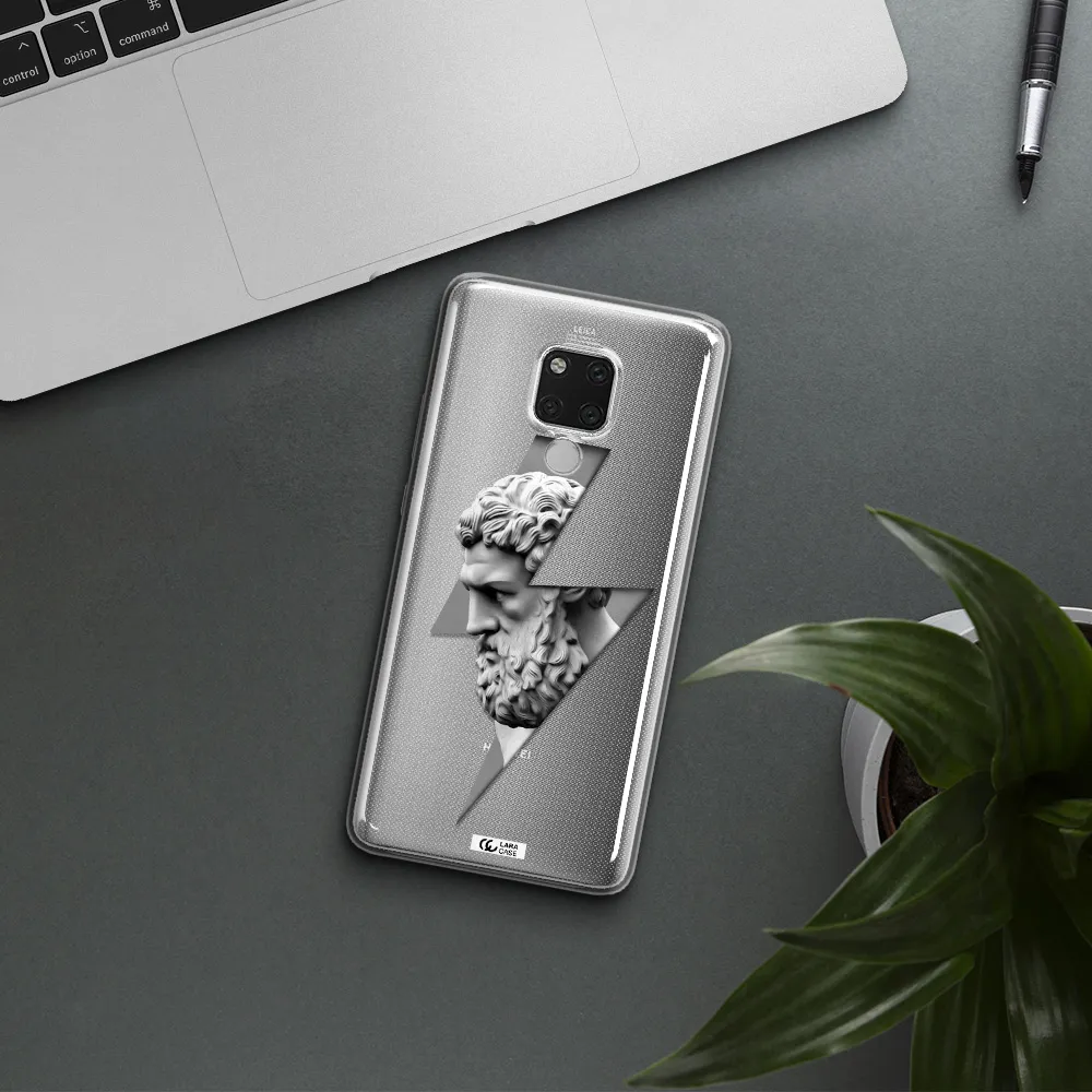 a statue of a man with a beard Huawei Mate 20X Clear TPU Case