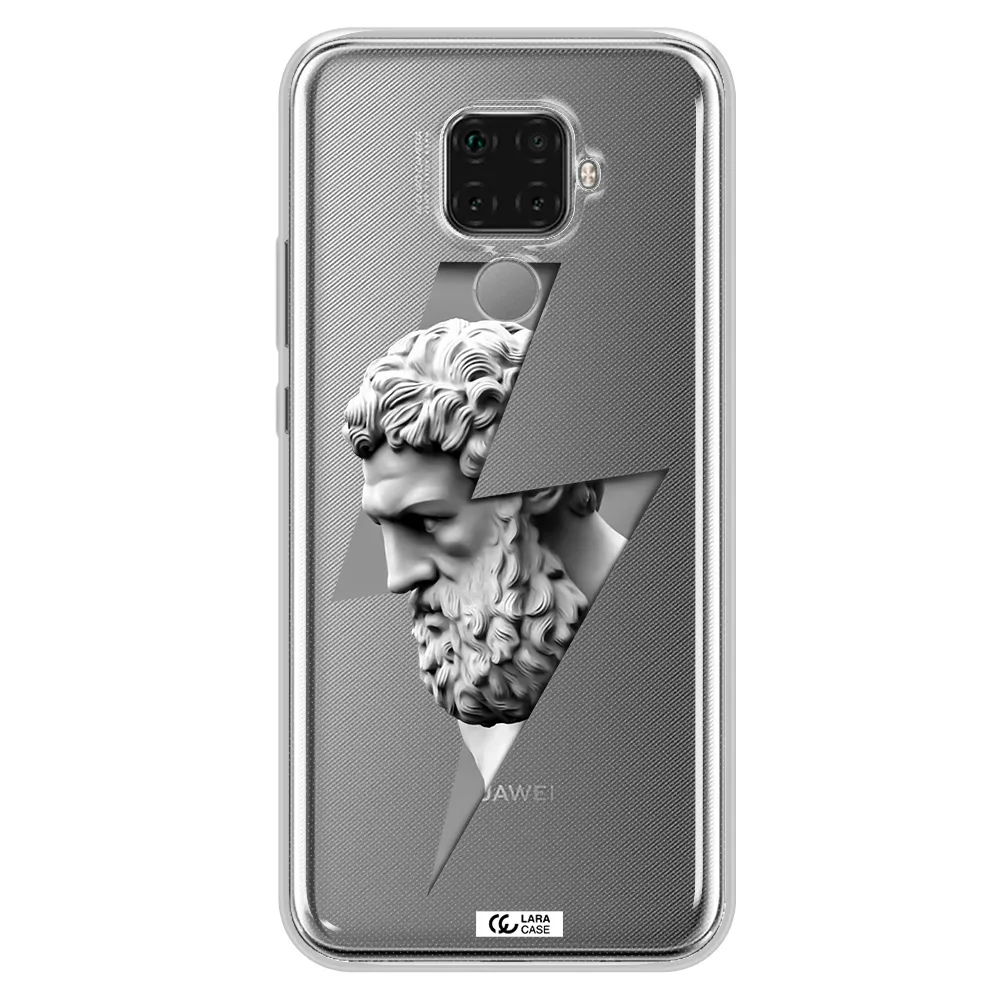a statue of a man with a beard Huawei Mate 30 Lite Clear TPU Case