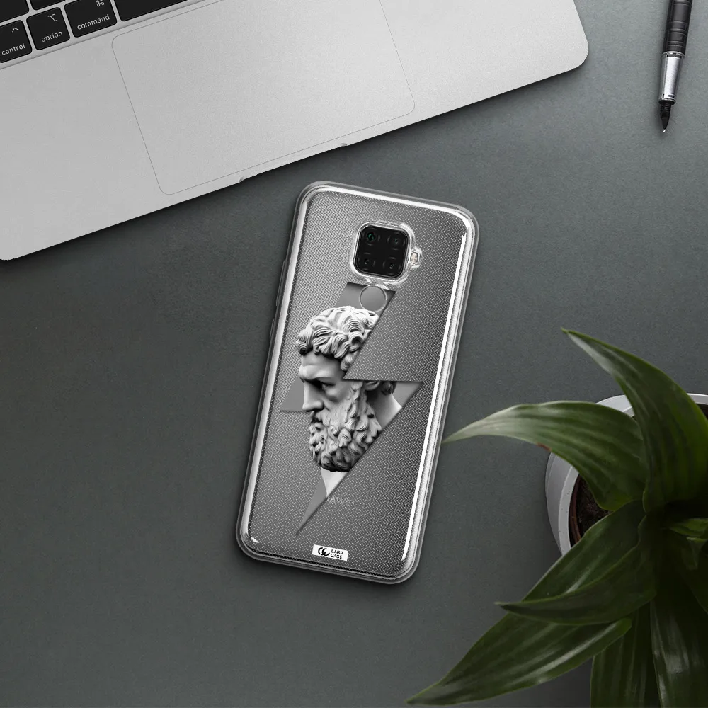 a statue of a man with a beard Huawei Mate 30 Lite Clear TPU Case