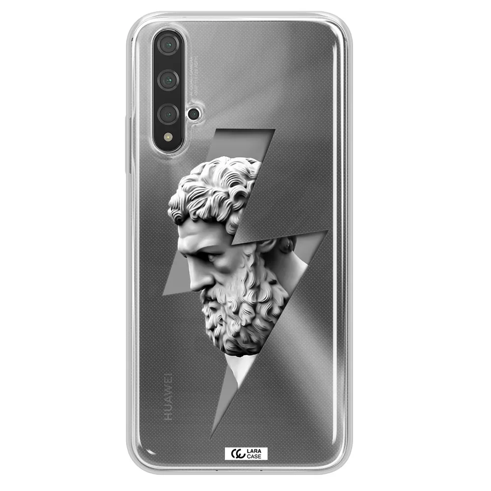 a statue of a man with a beard Huawei Nova 5t Clear TPU Case