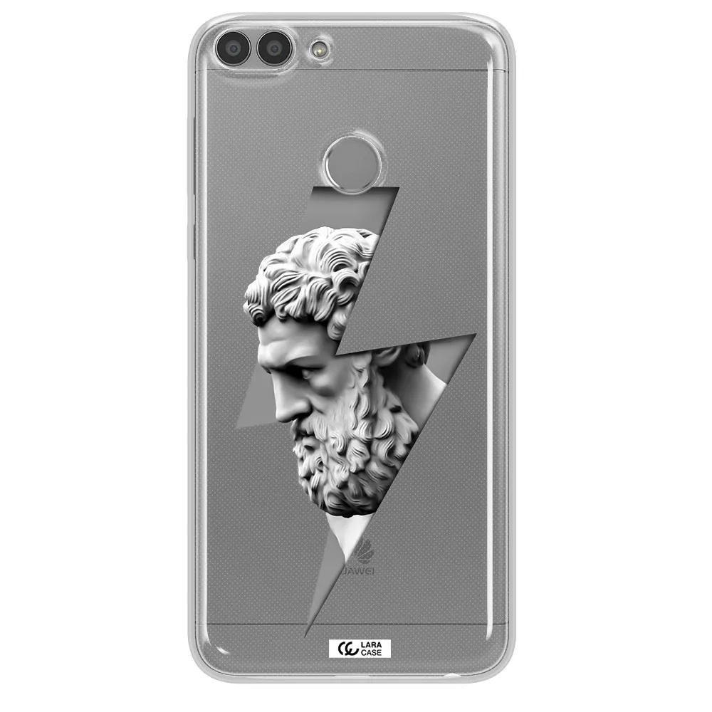 a statue of a man with a beard Huawei P Smart 2017 Clear TPU Case