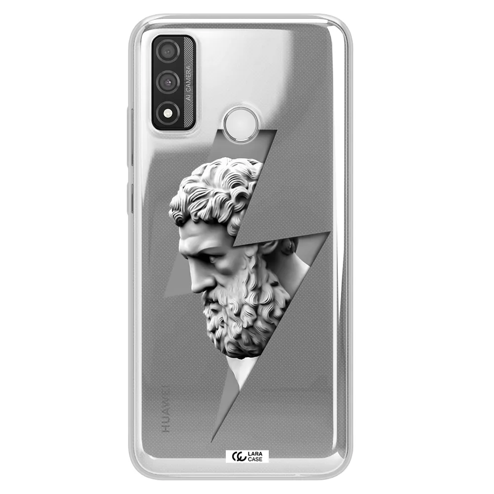 a statue of a man with a beard Huawei P Smart 2020 Clear TPU Case