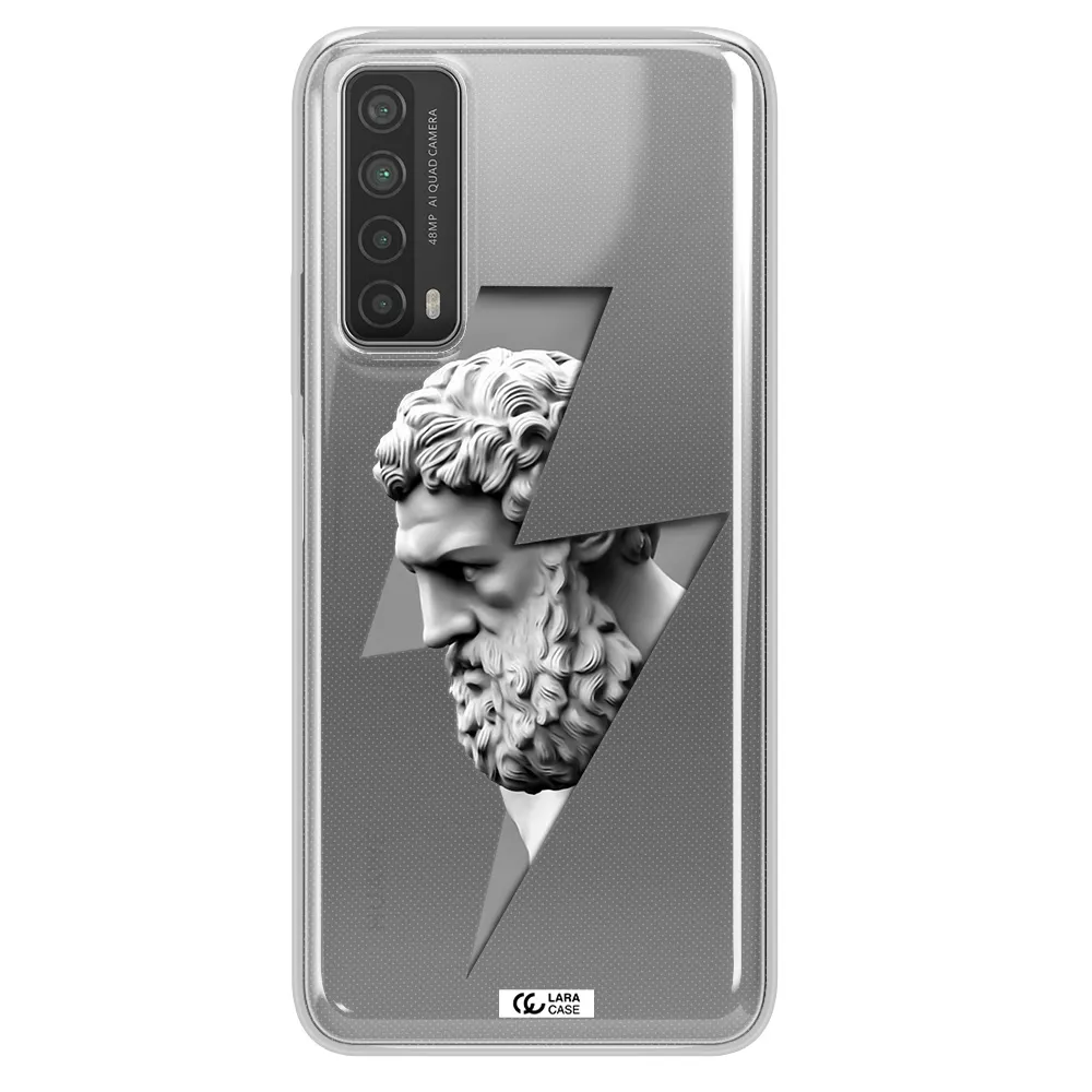 a statue of a man with a beard Huawei P Smart 2021 Clear TPU Case