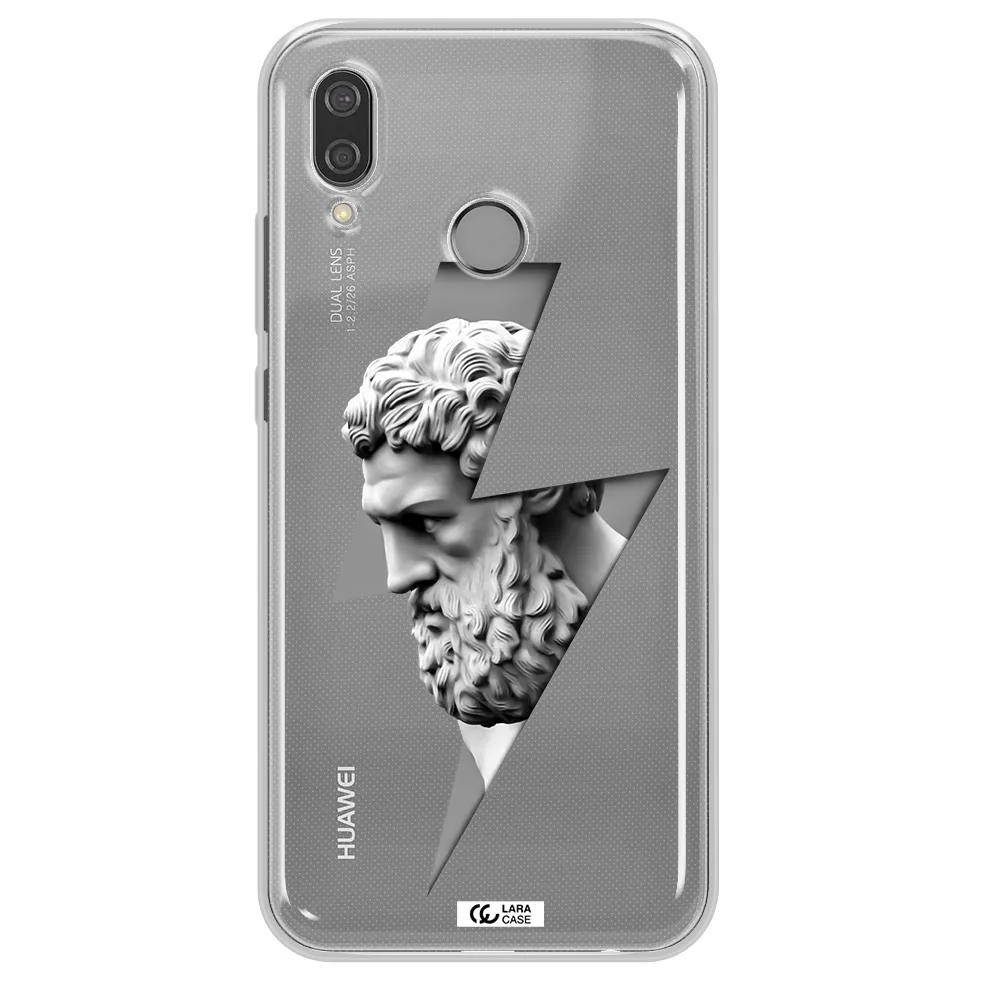 a statue of a man with a beard Huawei P20 Lite Clear TPU Case
