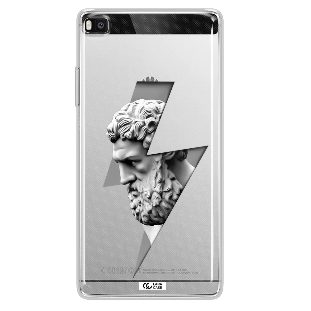 a statue of a man with a beard Huawei P8 Clear TPU Case