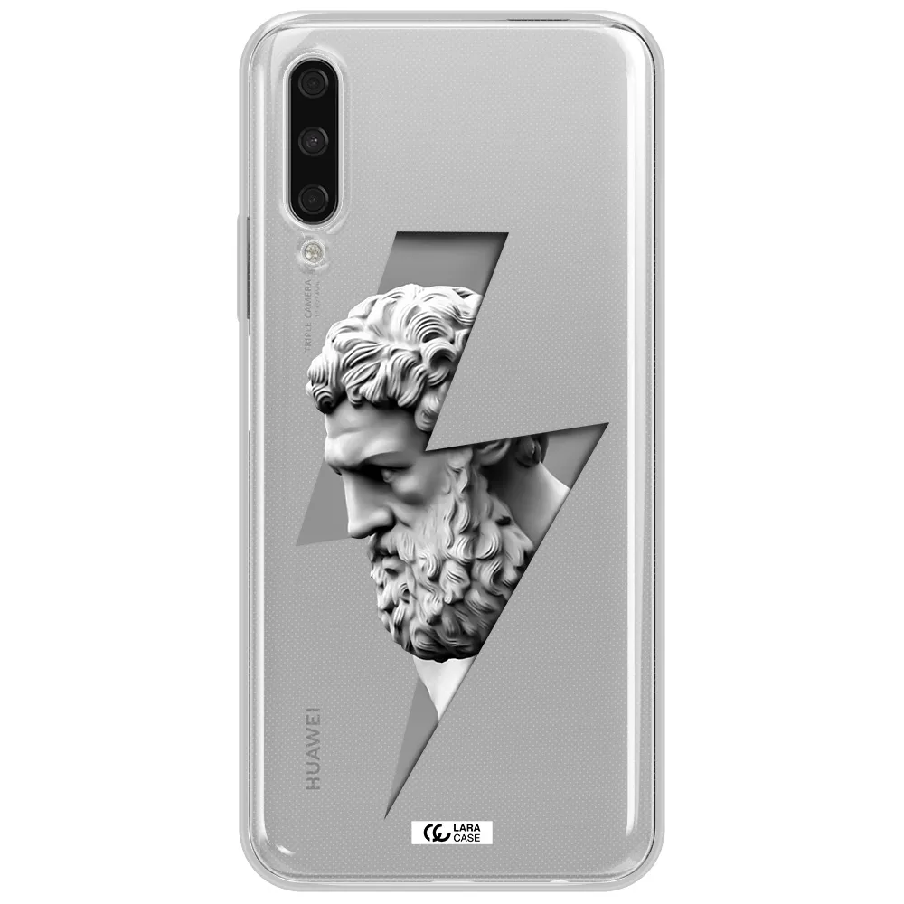A Statue Of A Man With A Beard Huawei Y9S Clear Tpu Case
