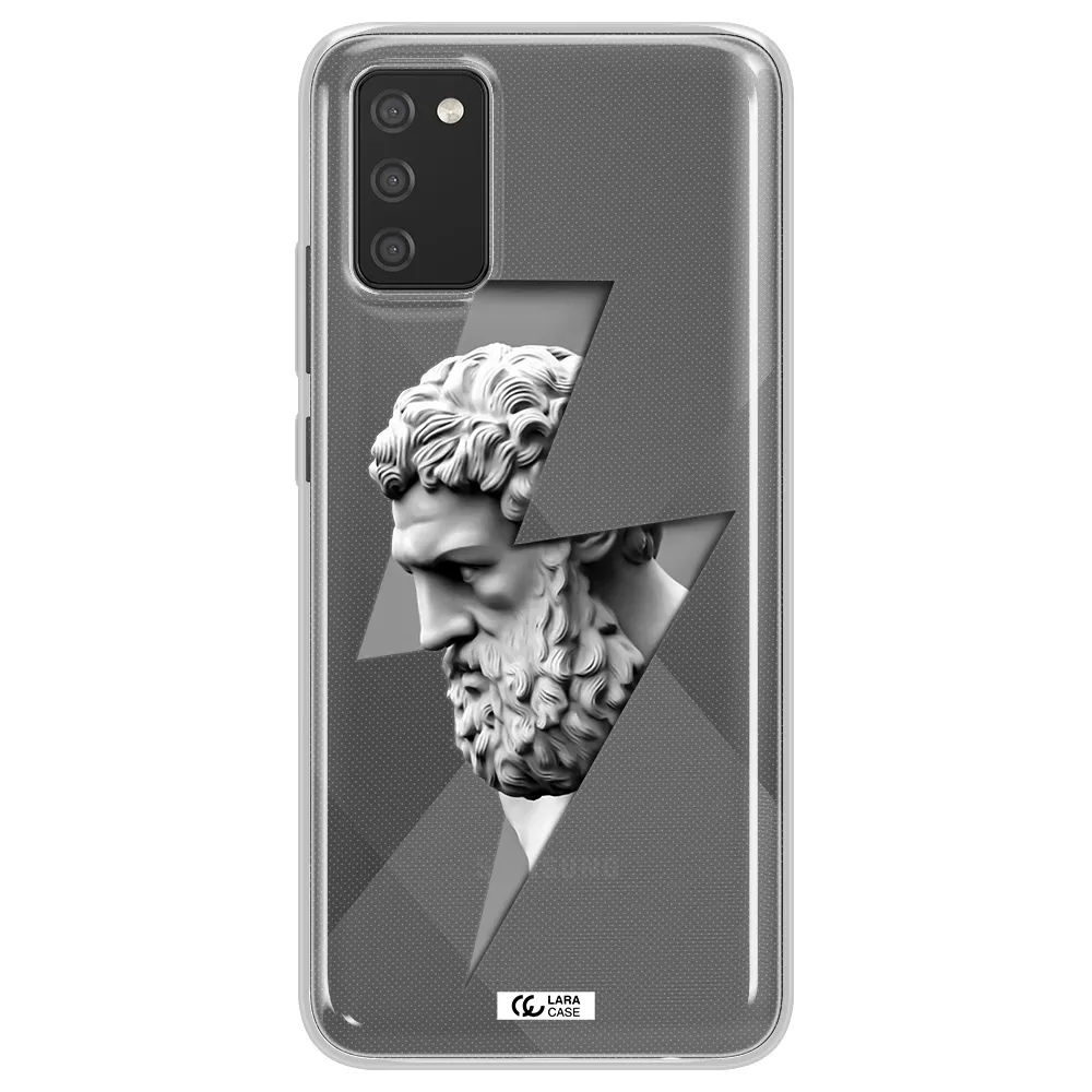 a statue of a man with a beard Samsung A02S Clear TPU Case