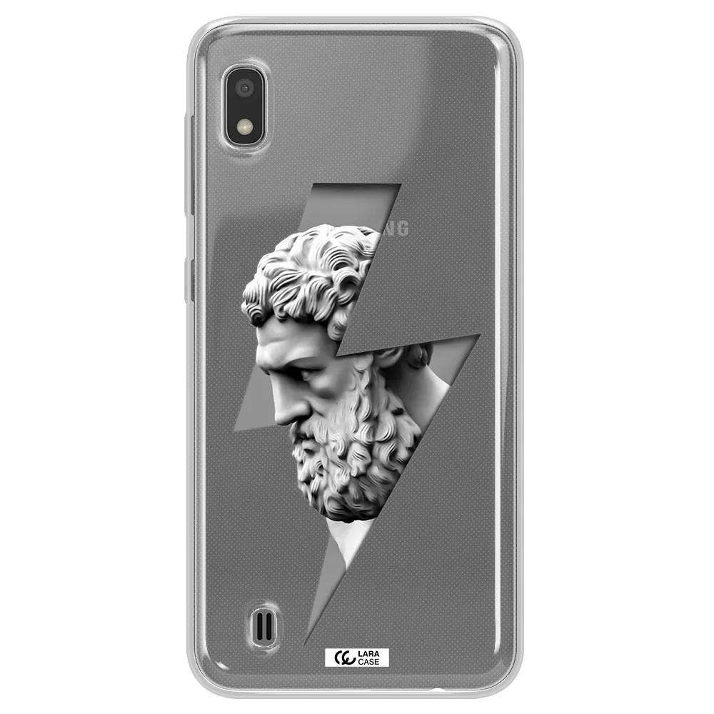 a statue of a man with a beard Samsung A10 Clear TPU Case