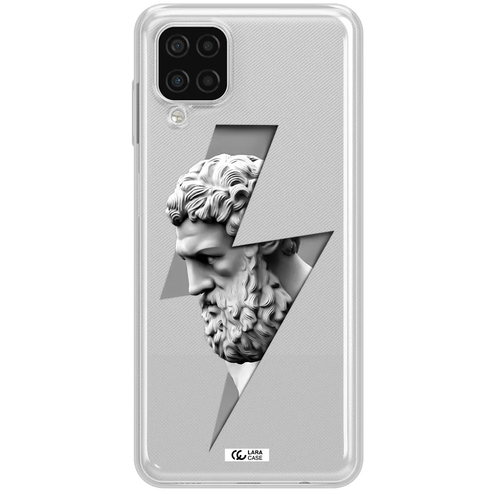 a statue of a man with a beard Samsung A12 4g Clear TPU Case